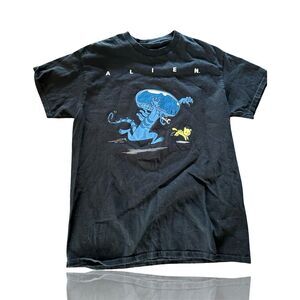 Ripple Junction Men's Alien Cat Chase Graphic Tee Black Size M: Xenomorph
